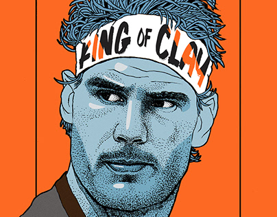 Poster Fan Art portrait illustration : Rafael Nadal