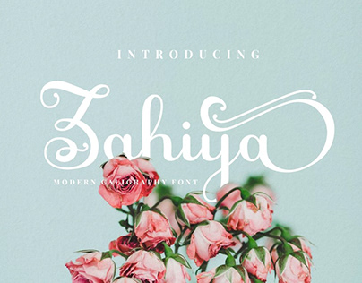 Free modern calligraphy font - Zahiya