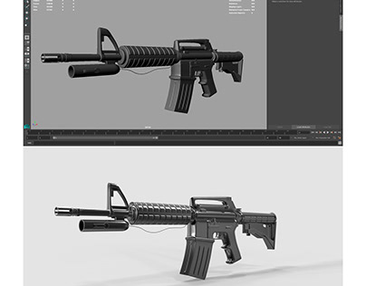 3D Modeling of US Military Weapons (M4)