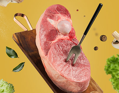 FOOD STYLING AND PHOTOGRAPHY OF MEAT LEVITATION
