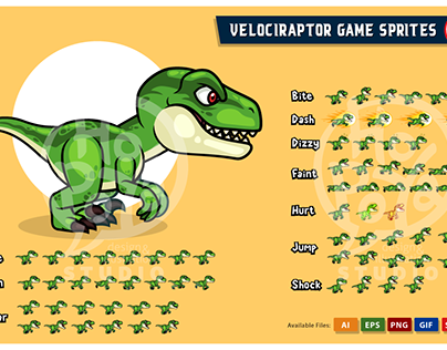 Velociraptor Game Sprites