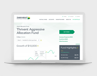 Thrivent Funds: UI Design, Responsive Web Design