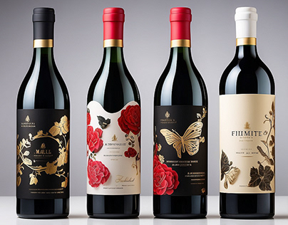 Luxury Wine Bottle Label and Packaging Design