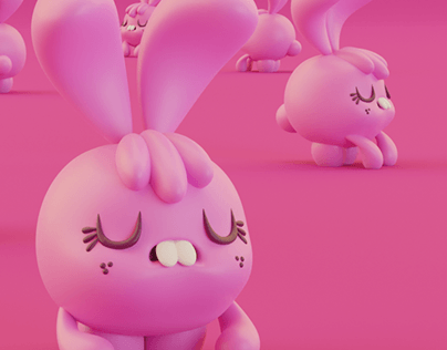 "Scoopsie Bunny", 3D Illustration