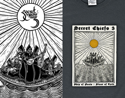 Tee Shirt Graphic Illustration for Secret Chiefs 3