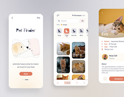 Pet Finder App Projects | Photos, videos, logos, illustrations and branding  on Behance