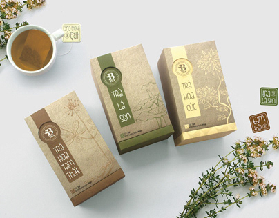 BTEA brand tea packaging set