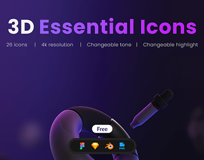 Free 3d essential icon