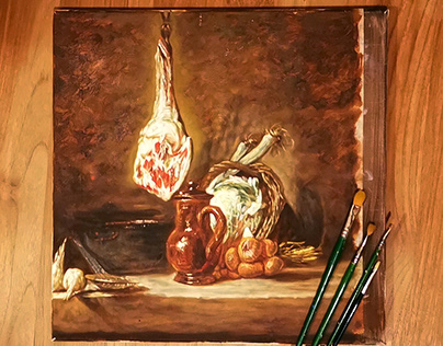 Oil Painting Practice: Imitation on Chardin's Work