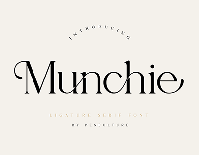 Munchie // Ligature Serif Fon
