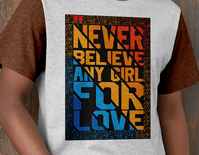 Unique typography tshirt design for man