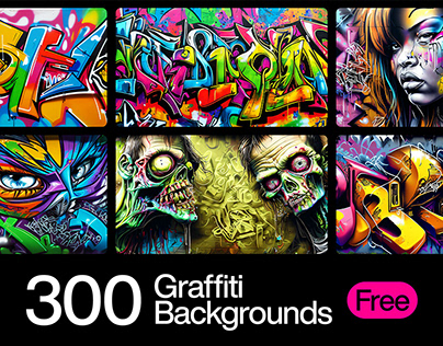 300 Free Graffiti Backgrounds [8K Resolution]