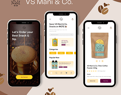 Snack & Sip Mobile App UI