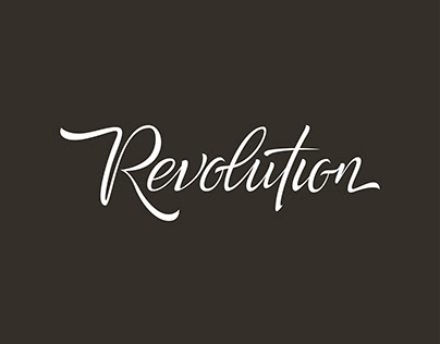 Revolution - handdrawn typography logo
