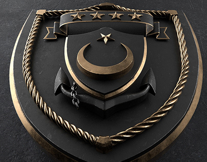 Turkish Naval Forces Black Edition Logo Design