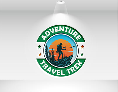 Adventure travel trek logo design