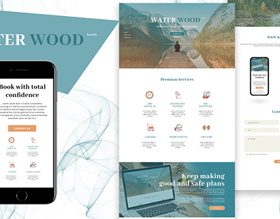Web design and template for hotel landing page