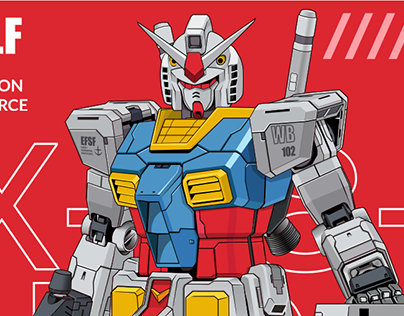Gundam RX-78-02 Vector Illustration