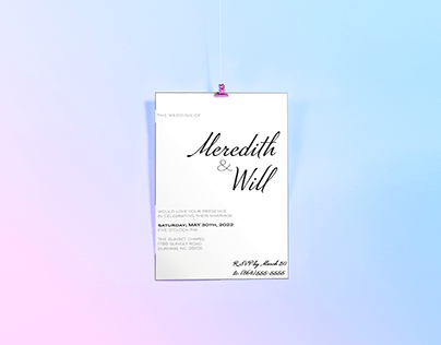 Wedding Invitation | Meredith & Will