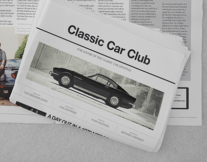 Classic Car Club promotional brochure