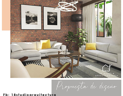 Project thumbnail - Diseño interior, living room, render