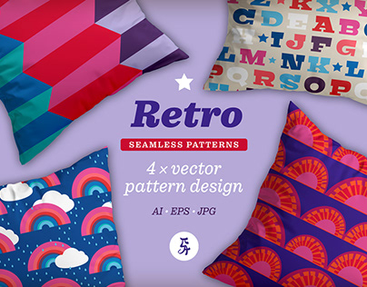 Retro Flowers – Pattern design and illustrations