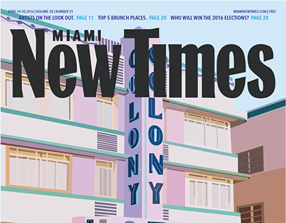 Illustrated Miami New Times Cover