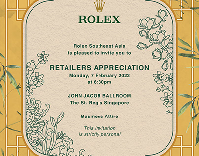 Rolex CNY 2022 - Retailers Appreciation Dinner