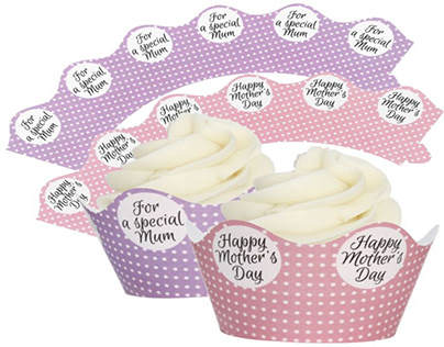 Shop Mothering Sunday Cupcake Wrappers - 12Pk Online