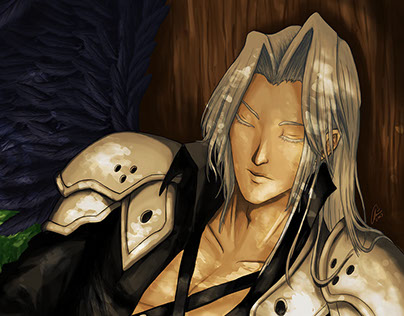 Sleeping Sephiroth Fan Art