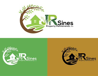 JR Sines Property Maintance LLC Logo Design