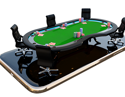 Poker 3D Table With Mobile