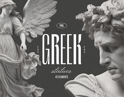 Greek Statues - vintage illustrations