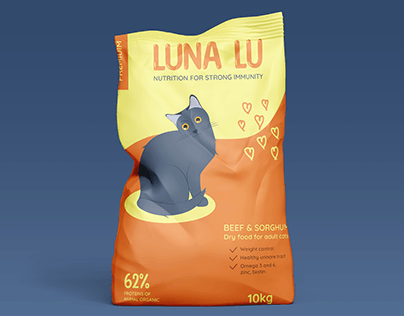 Cat food packaging design | Cat character