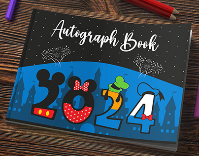 Autograph Book Disney Character Theme