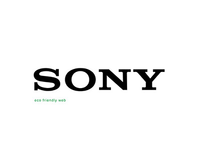 sony ecofriendly - web design
