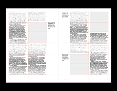 A4 Two Column Report Grid System for InDesign