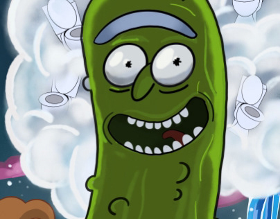 Pickle Rick in Toilet Heaven