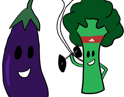 BRO-ccoli hits the gym (& Eggplant's self-esteem)