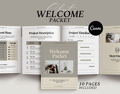 Client Welcome & Pricing Packet for CANVA