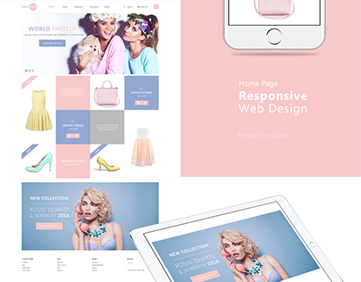 Web design | Shop | Rose Quartz & Serenity Color 2016