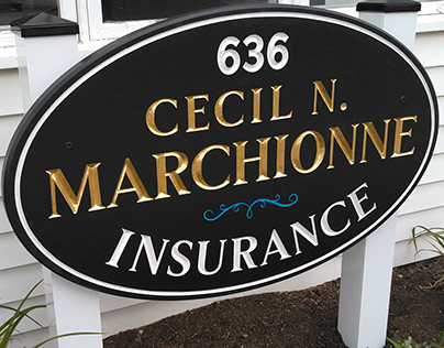 Marchionne handcarved and gilded HDU sign