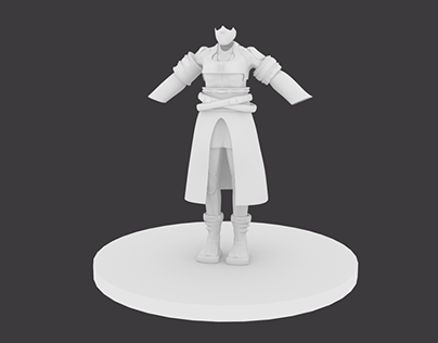 Sci-Fi Clothes Model - Ambient Occlusion