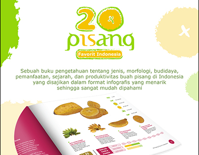 Poster Buku Infografis 20 Pisang Favorit Indonesia