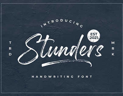 Stunders | Handwriting Font
