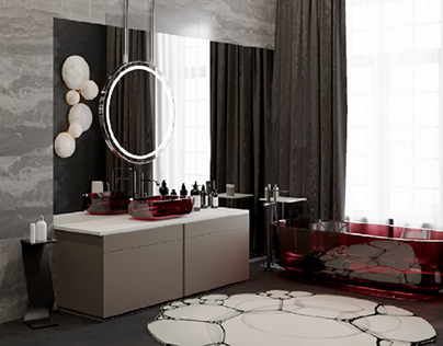 Anthracite Master dressing rooms and bathrooms