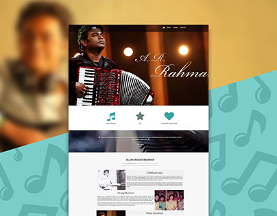 A.R. Rahman Unofficial One page website