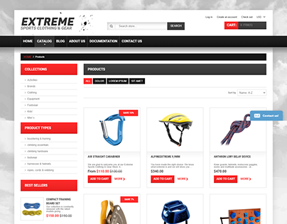 Sport Ecommerce website by wordpress woocommerce