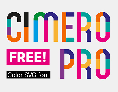 Free Cimero Pro Color SVG Font