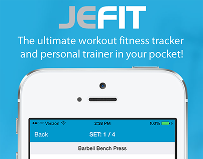 JEFIT iOS Mobile Redesign and iTunes App Store Promo UI